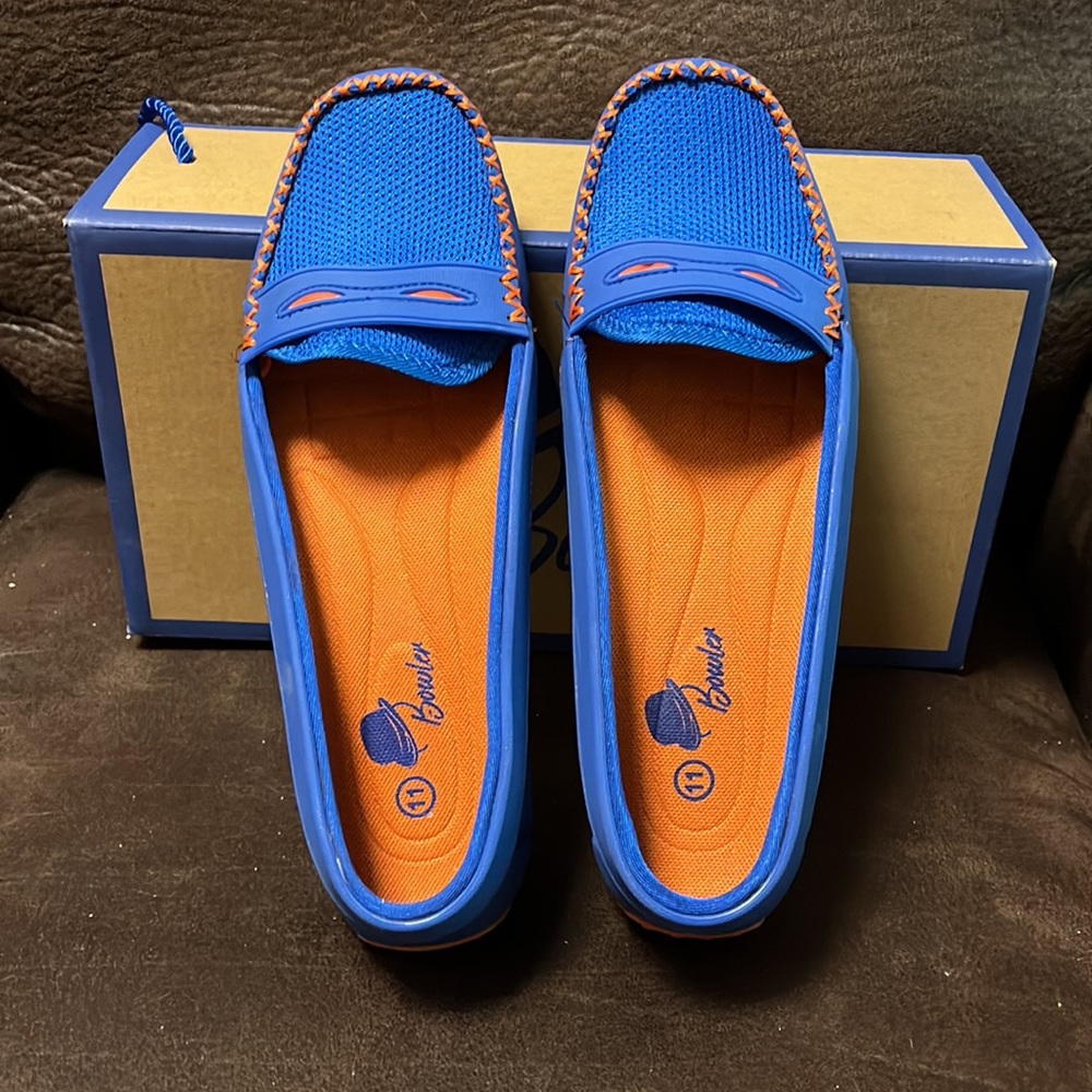 Shoes-Orange and Blue-size 11